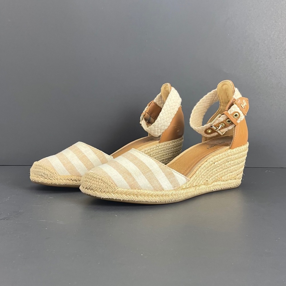 Sperry Top sider striped espadrille wedges sz 8.5